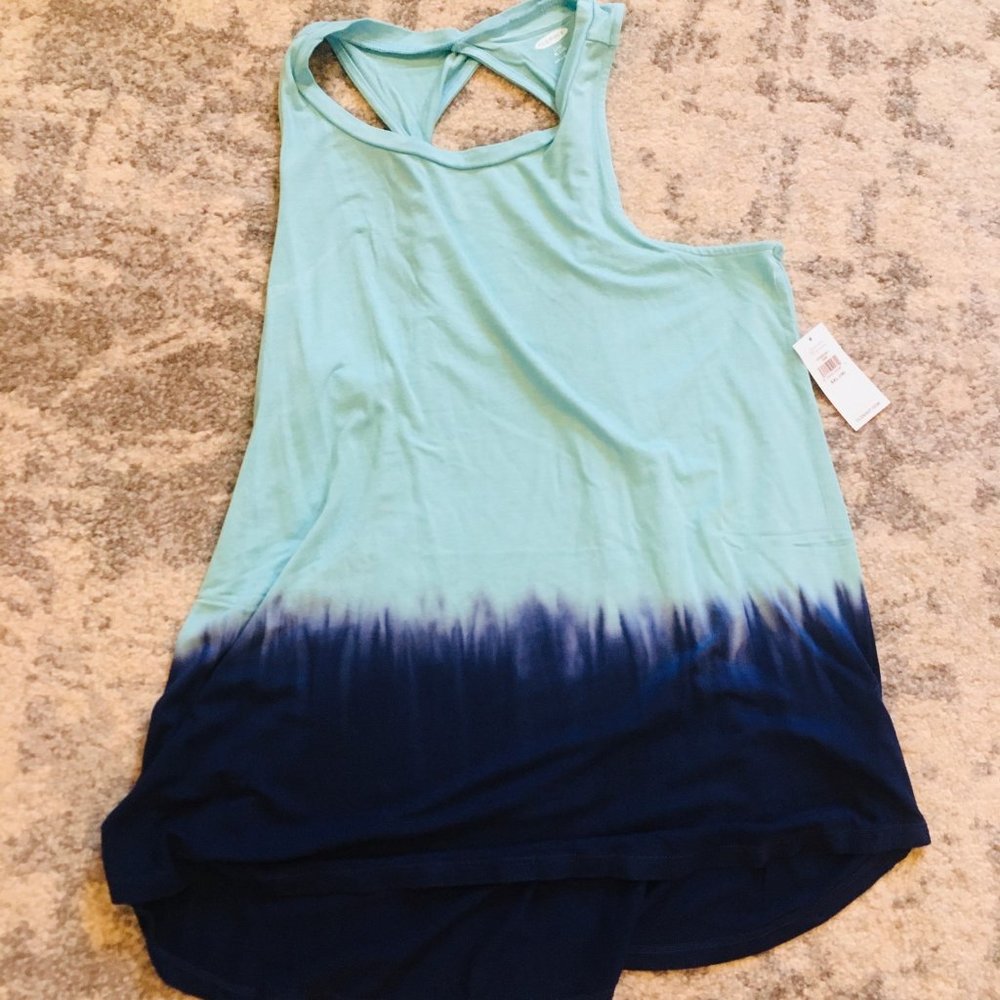 Old Navy Big KidsTeen Blue Tie Dye Tank Top XL